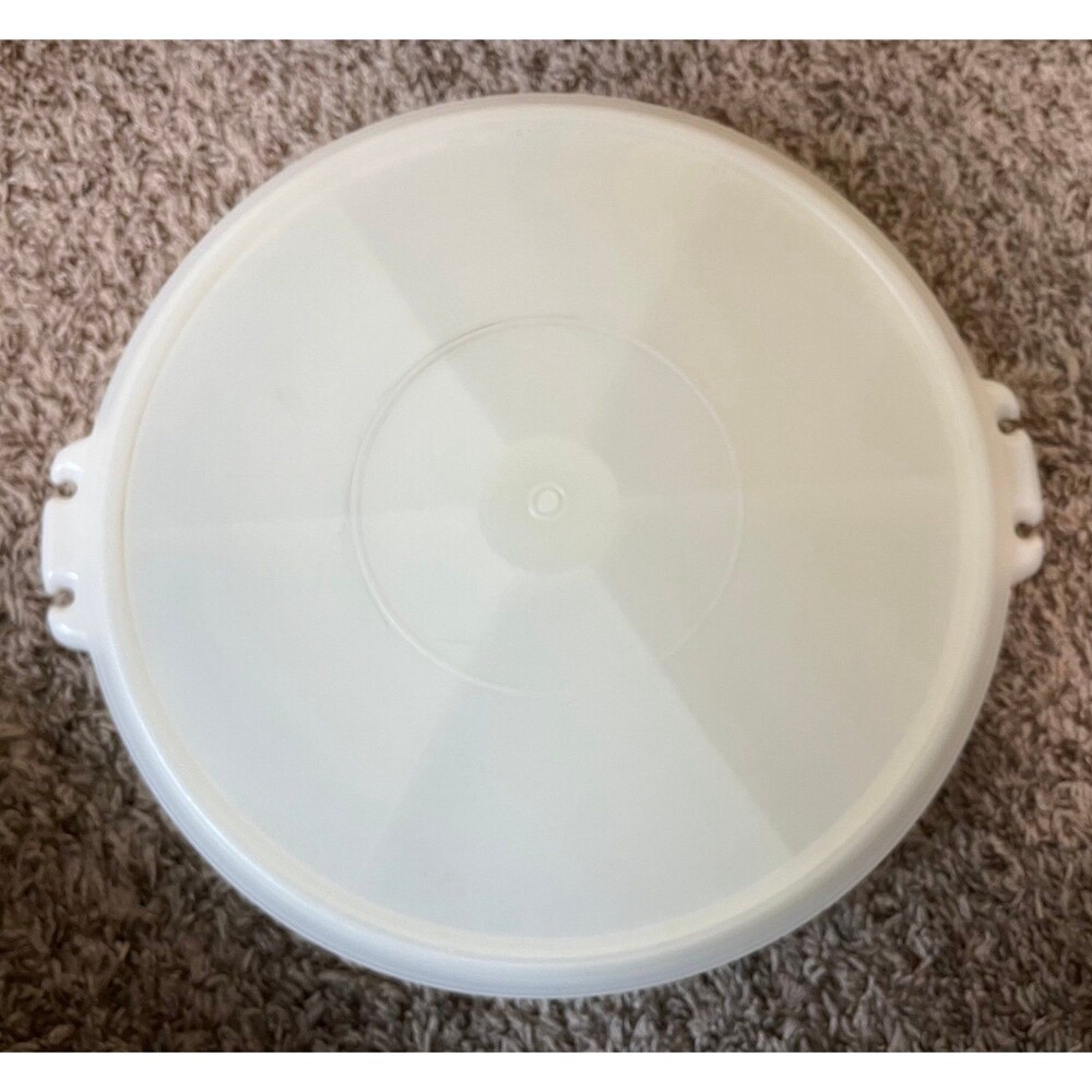Vintage Tupperware Party Susan Divided Relish Veggie Tray w/ Lid – 6 Slots